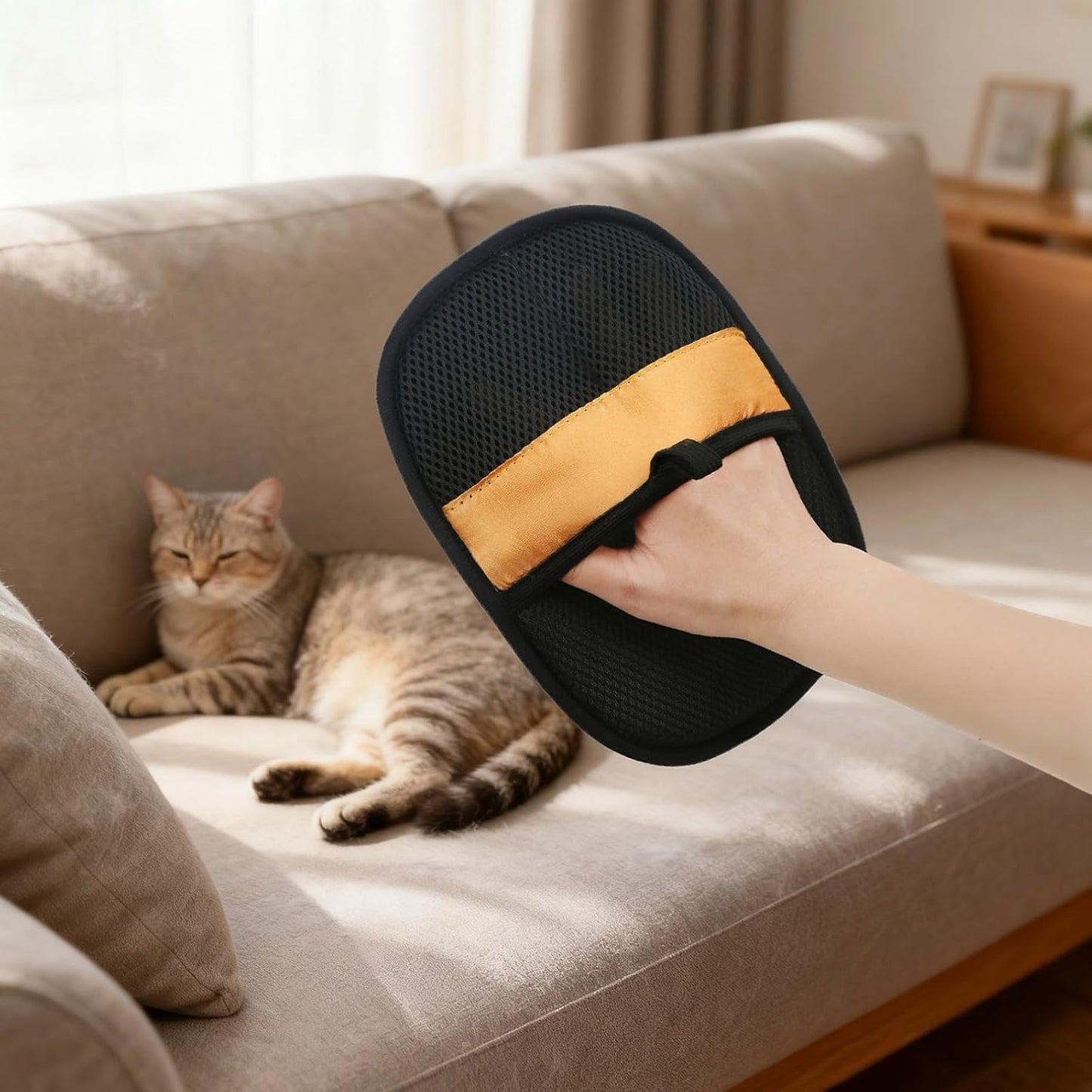 Reusable Pet Hair Remover Glove, Double Sided Brush
