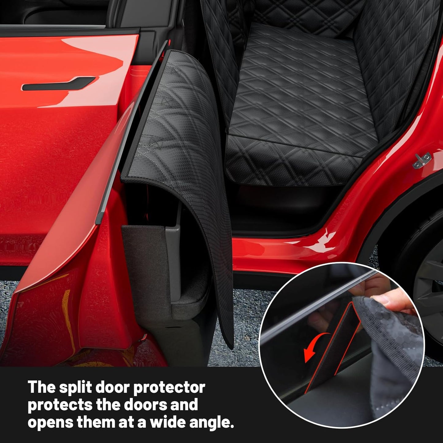 Dog Car Seat Cover For Back Seat Compatible With Tesla