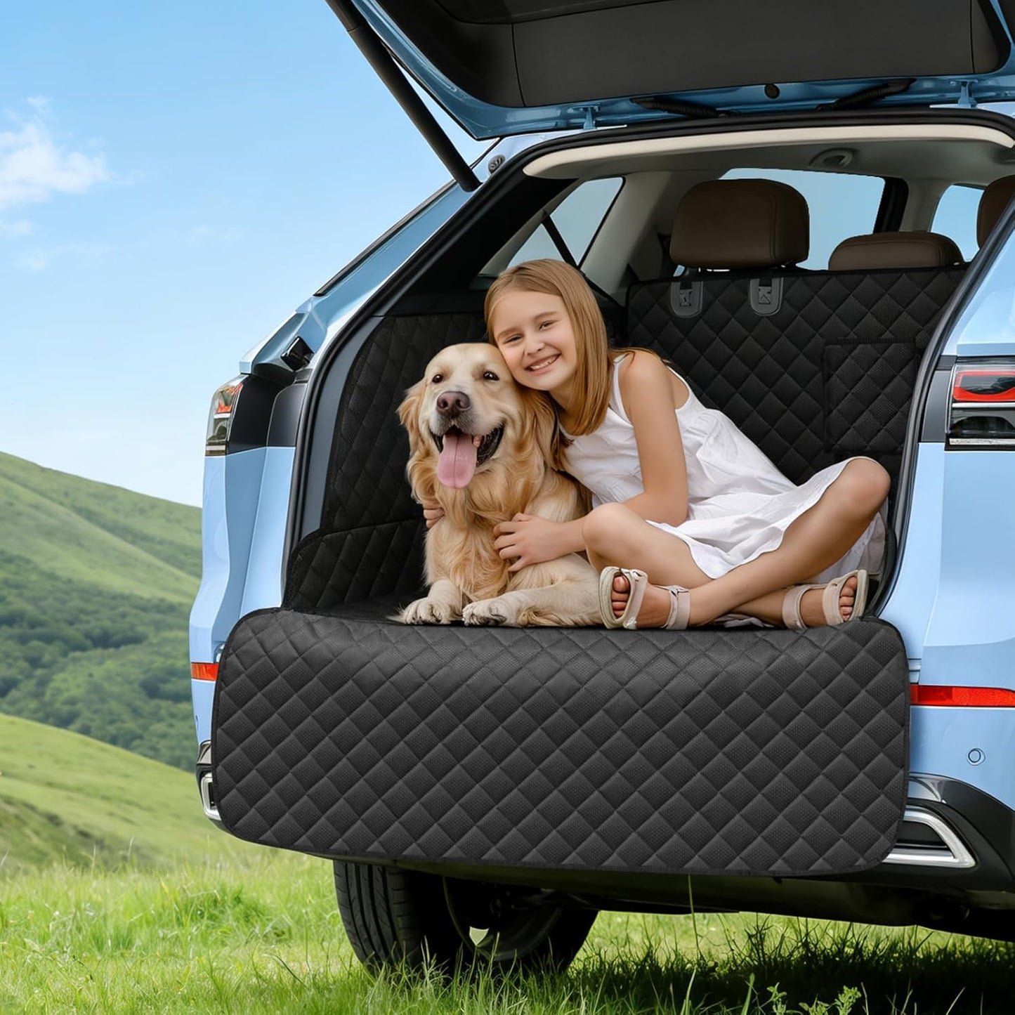 SUV Cargo Liner for Dogs, Waterproof Pet Cargo Cover with