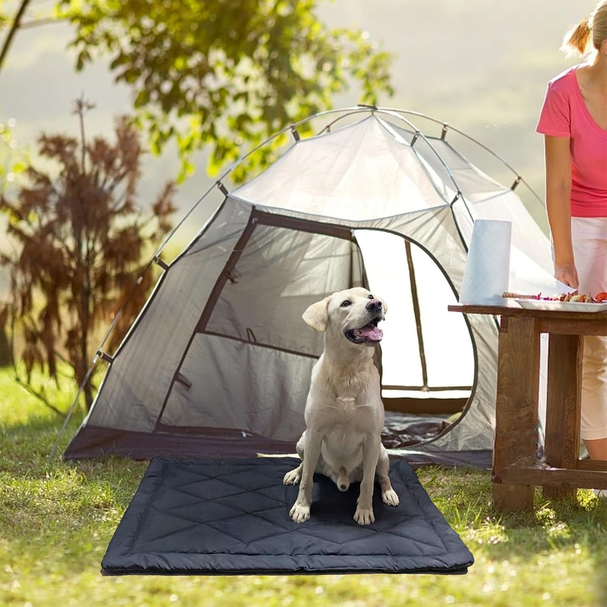 Rollup Camping Outdoor Dog Bed,Portable Dog Travel Mat with