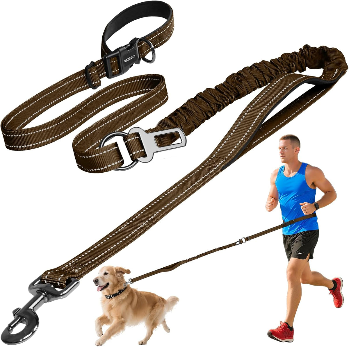 Hands-Free Dog Leash with 6-9FT Adjustable Length - Heavy
