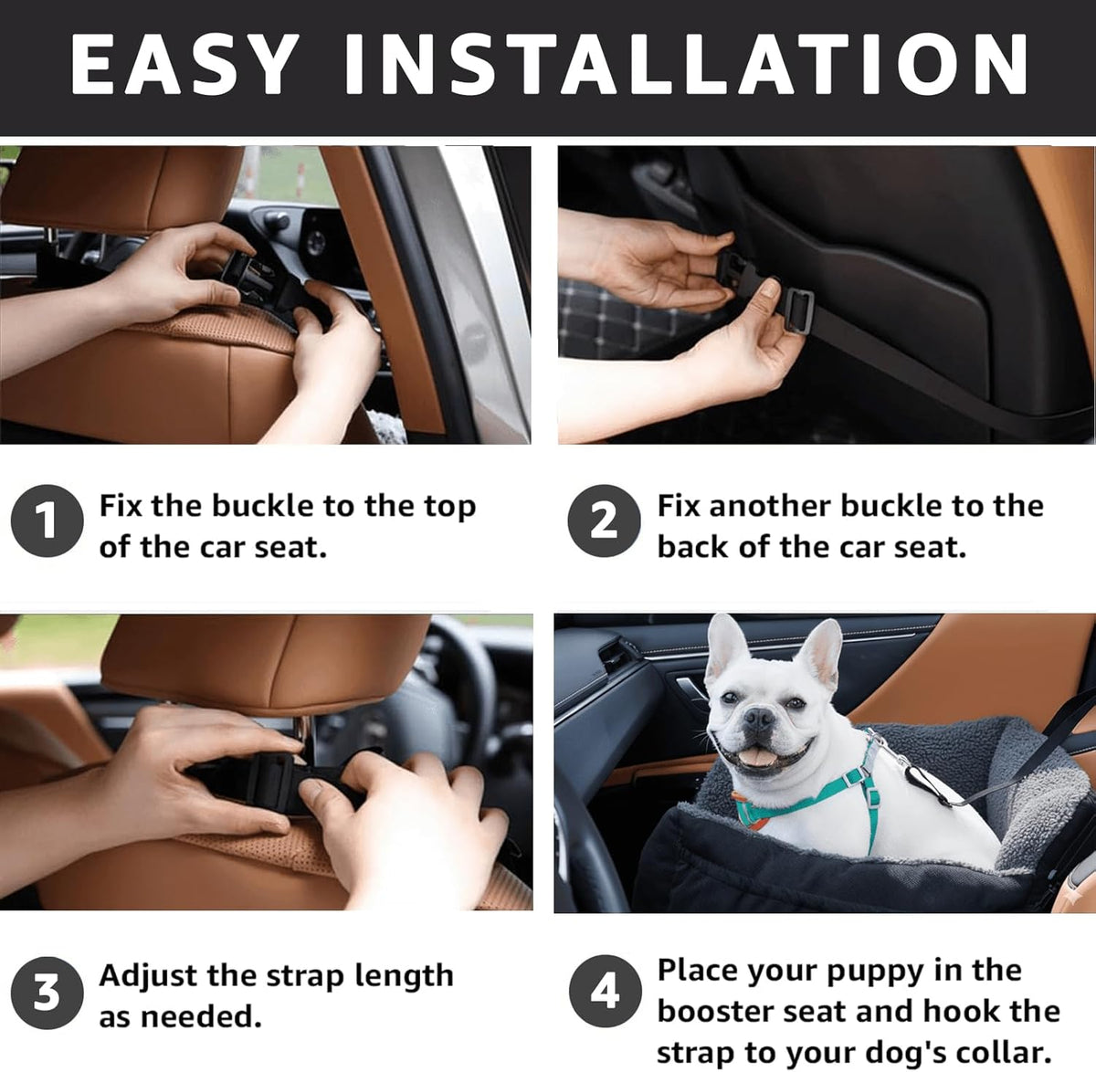 Dog Car Seat for Small Dogs,Washable Pet Booster Seats for