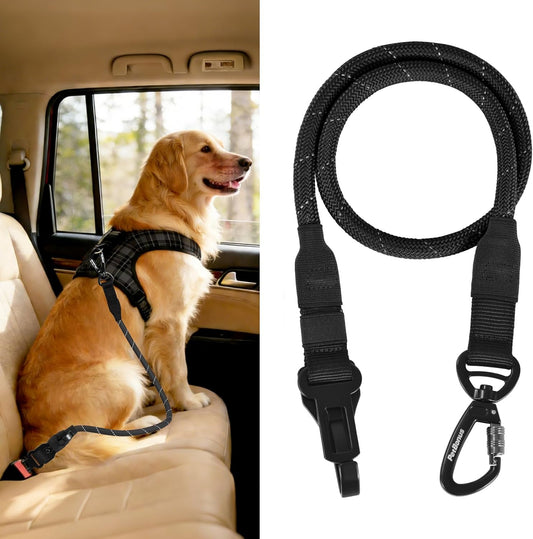 Dog Seat Belt for Car, Durable Rope Dog Car Harness