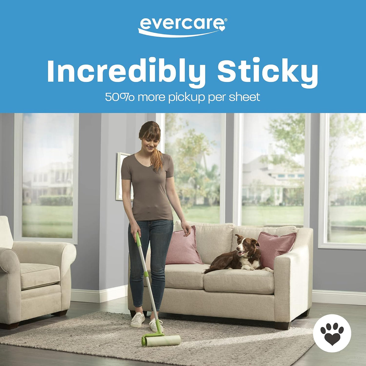 Large Surface Mega Pet Roller Refill, 50 Layers