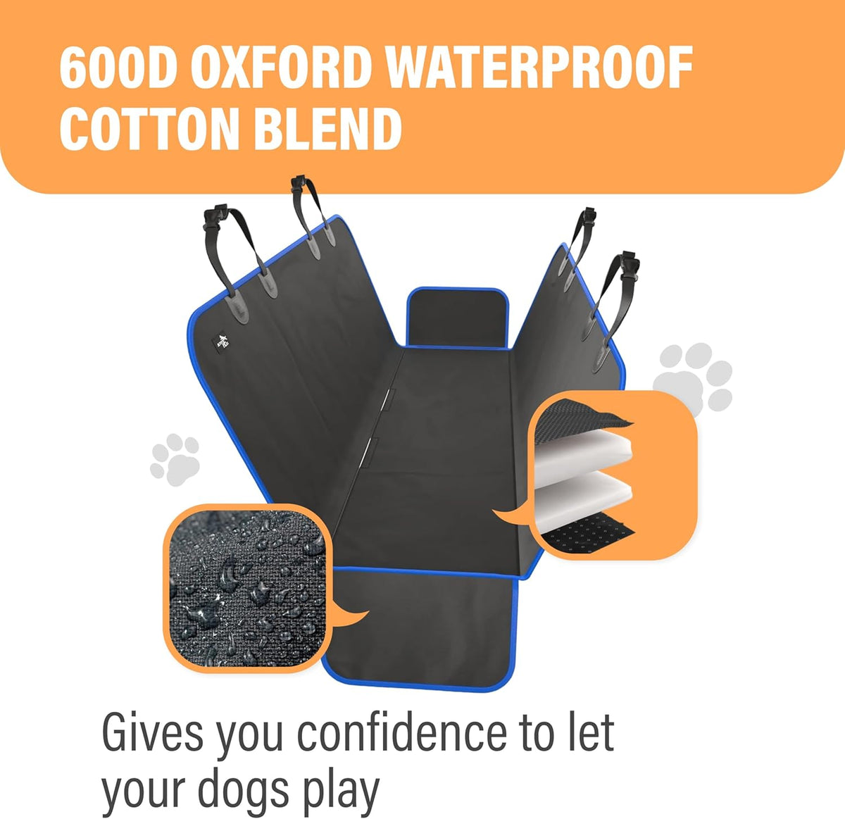 Waterproof Hammock Standard Car Seat Cover, Fits Sedans