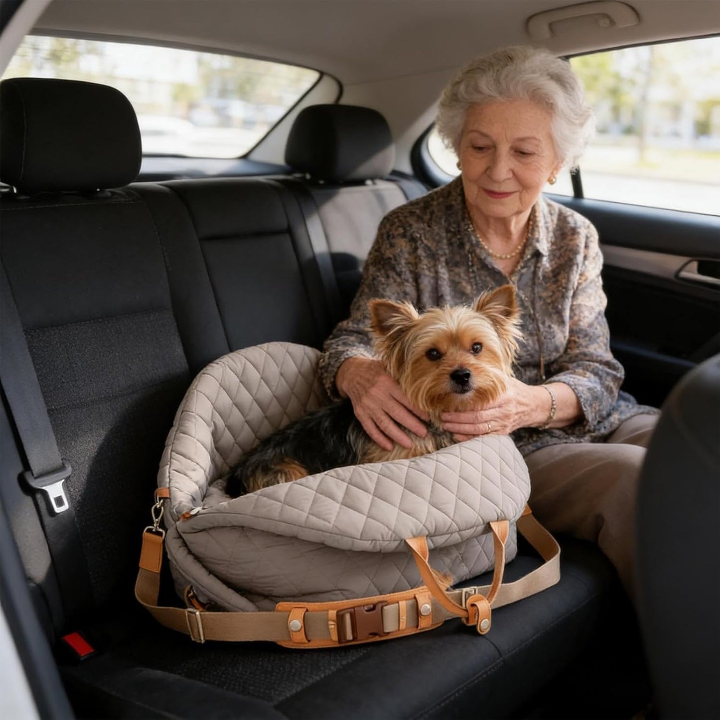Dog Seat - with Handles Adjustable Strap Waterproof Bed