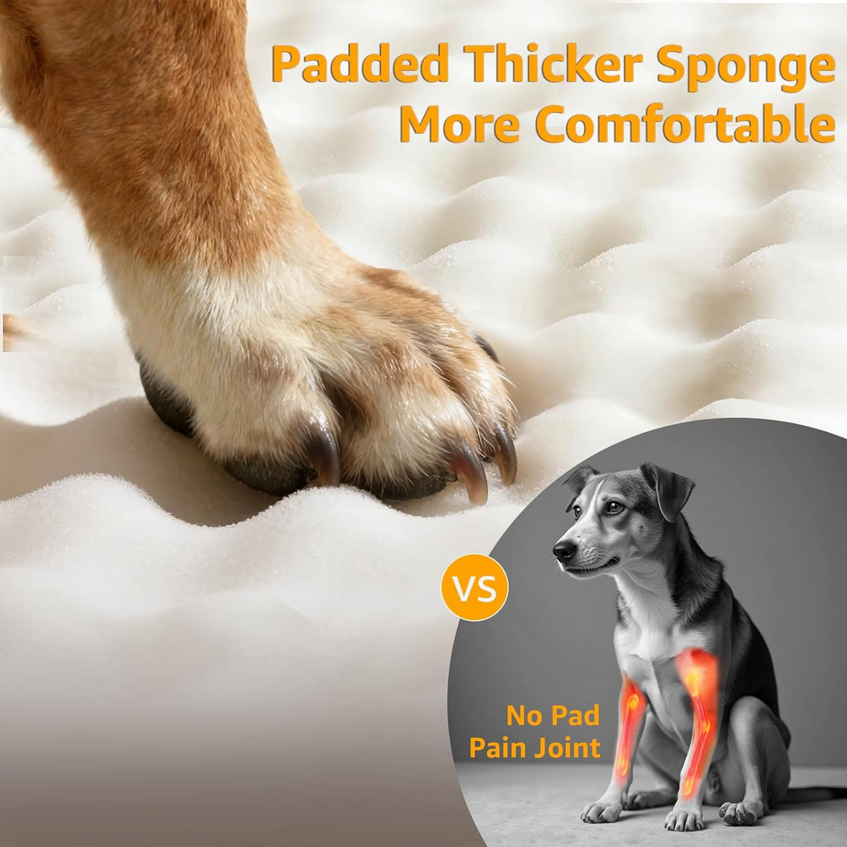 Dog Car Seat for Large Medium Dogs, One-Piece Hard Bottom