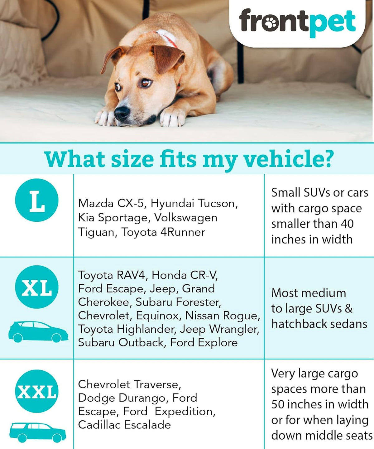 SUV Cargo Liner for Dogs - Water-Resistant Pet Trunk Cargo Cover Mat for SUVs and Sedans with Bumper Flap Protector, Trunk Cover, Non-Slip Liner, (35" X 40") Upgraded 2025