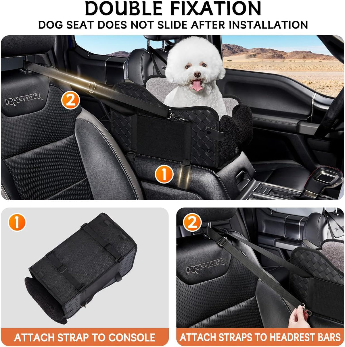 Center Console Dog Car Seat,Pet Puppy Car Seat,Middle