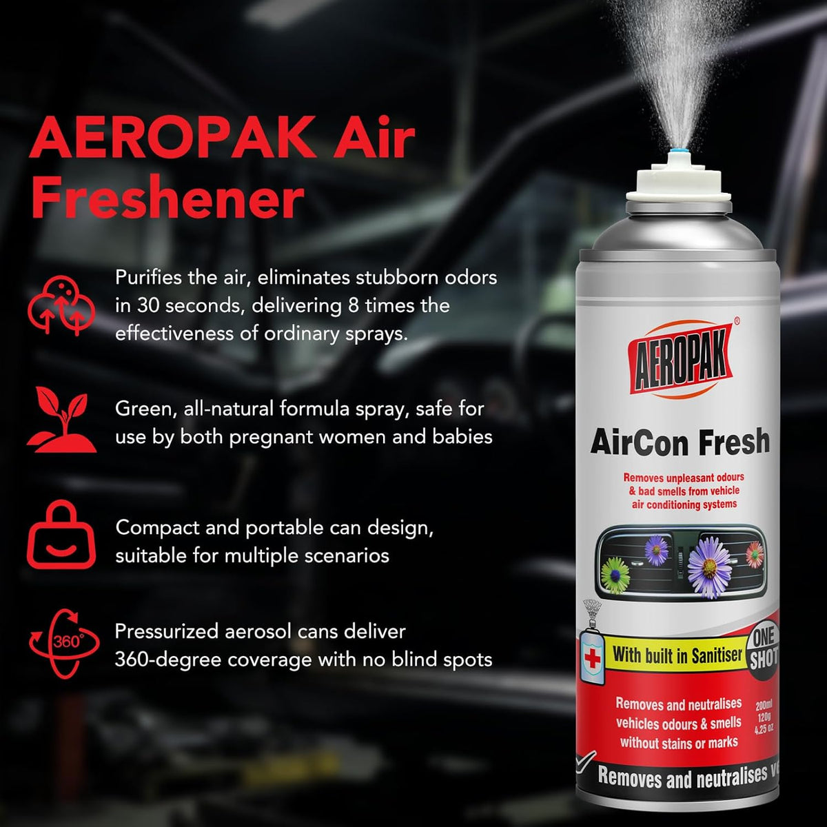 Car Air Freshener Spray,Natural Deodorizing Spray,Odor