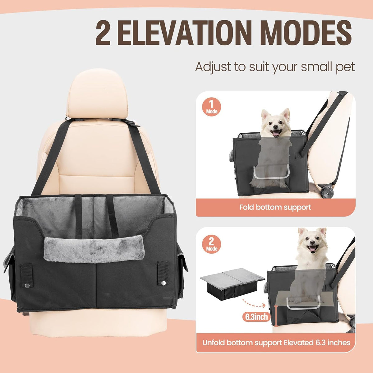 Dog Car Seat for Medium or Large Dogs Size Portable Car