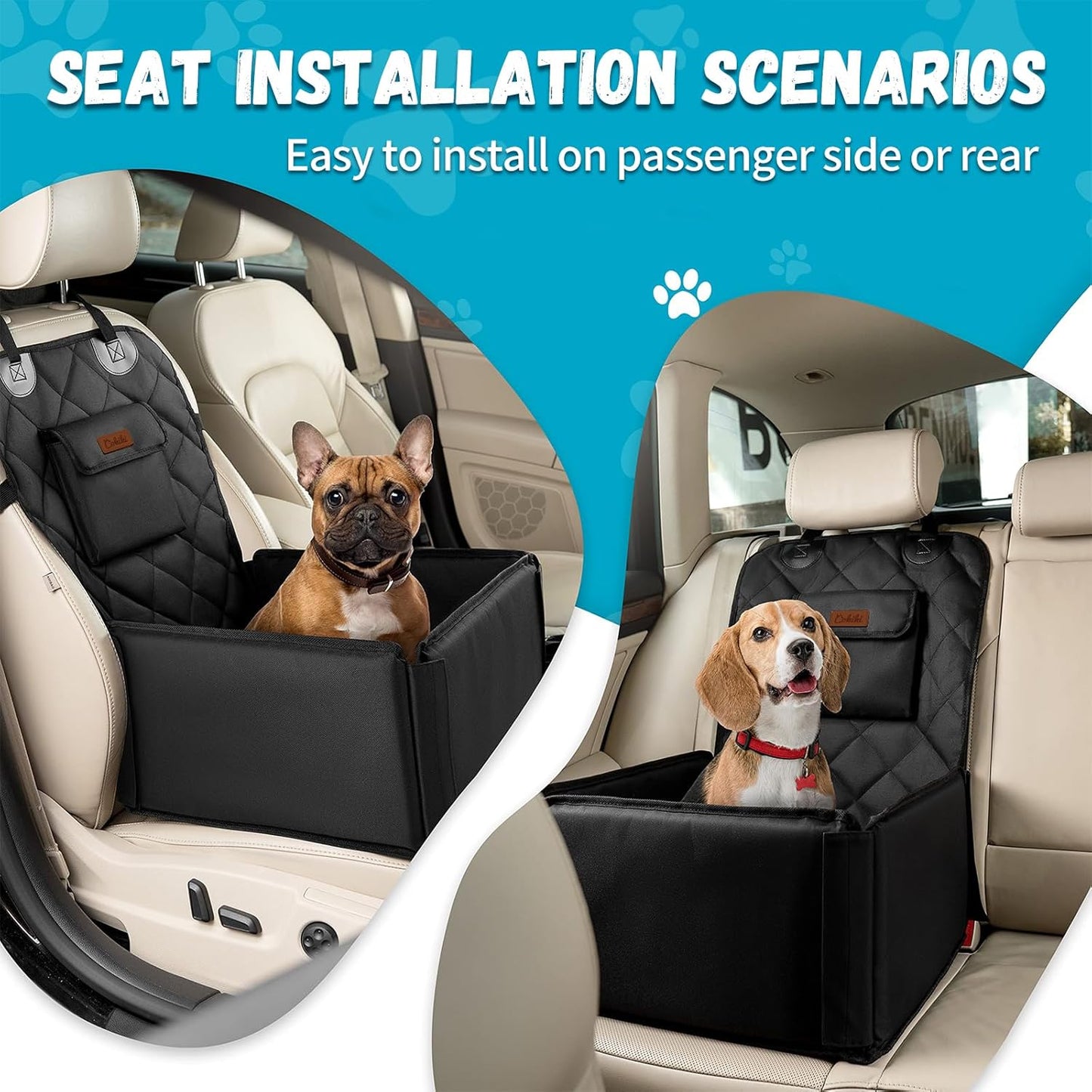 Dog Car Seats for Small Dogs,Detachable Foldable Dog
