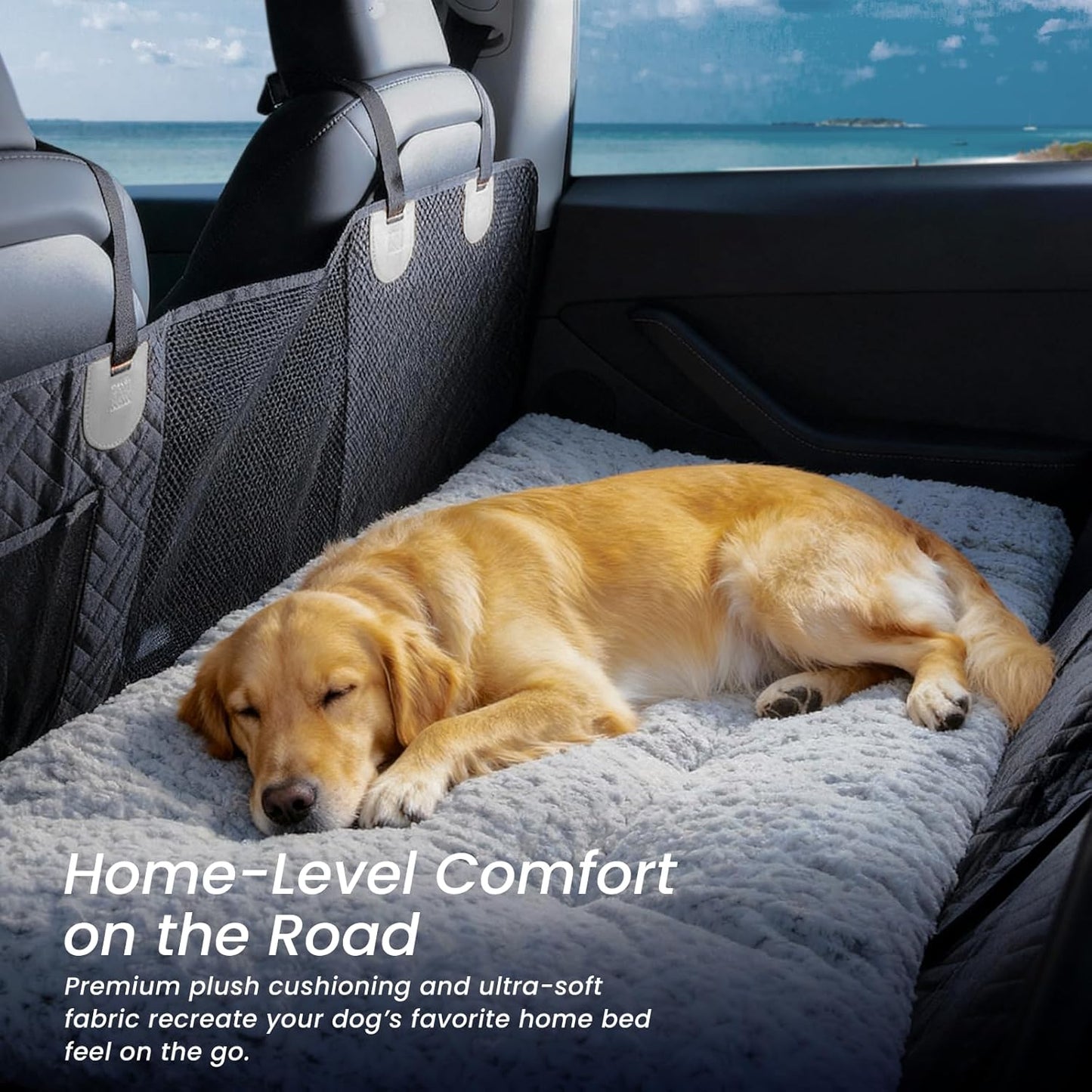 3.5" Thick Deluxe Plush Dog Bed Mat for Car, Comfy Dog Seat