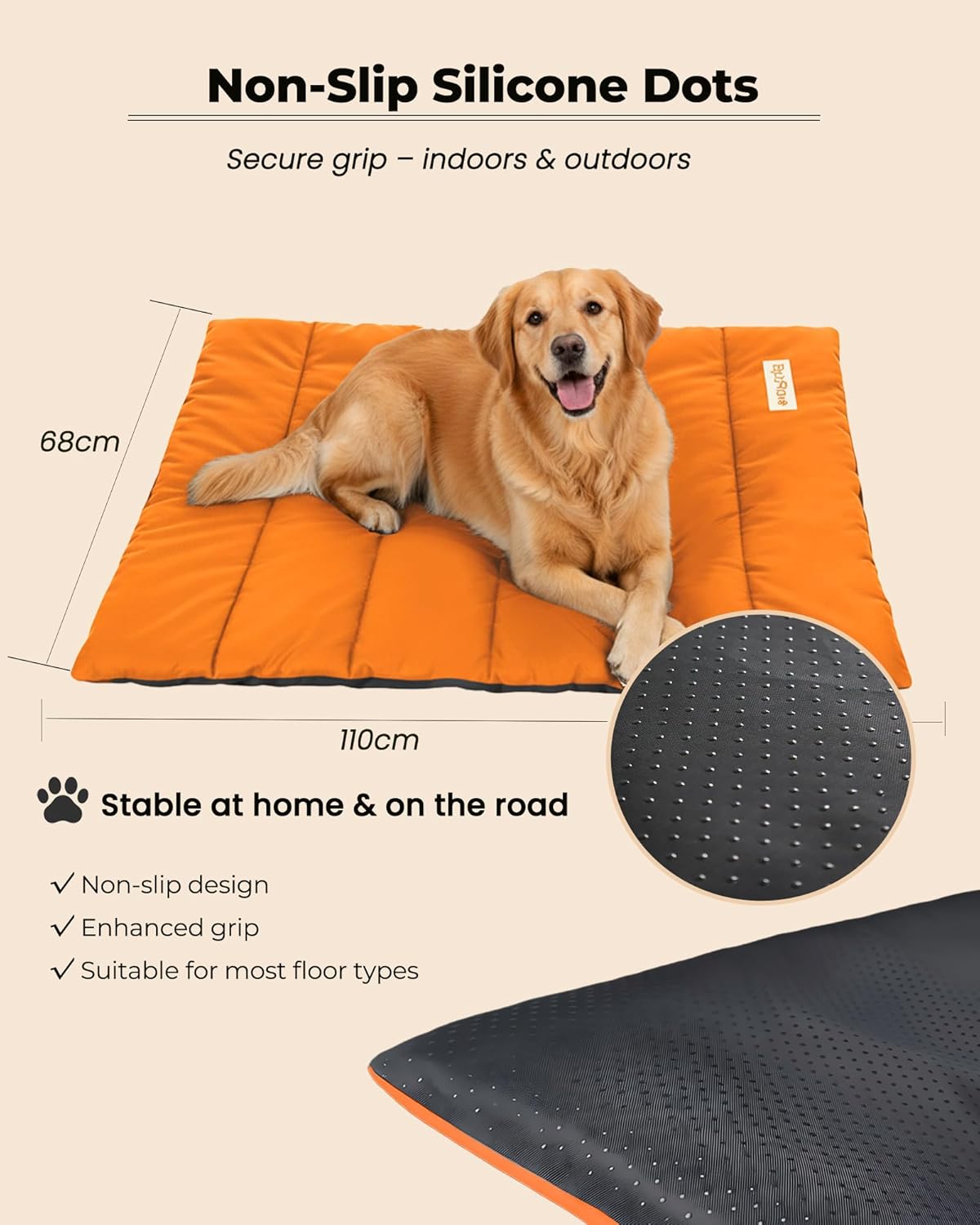 RovePad Trail Dog Bed Mat 43"x27" – Waterproof Non Slip