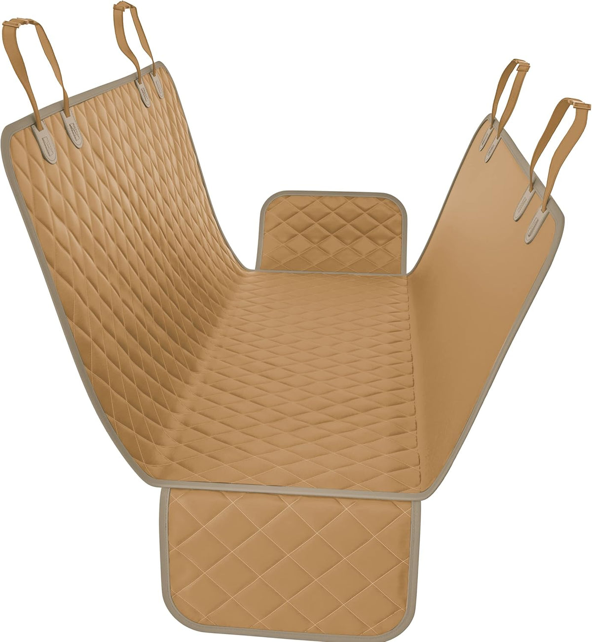 Beige XL Dog Car Hammock Back Seat Cover, Waterproof