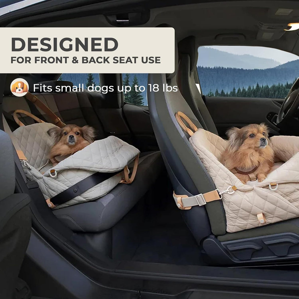 Dog Car Seat for Small Dogs, Pet Seats for Cars with