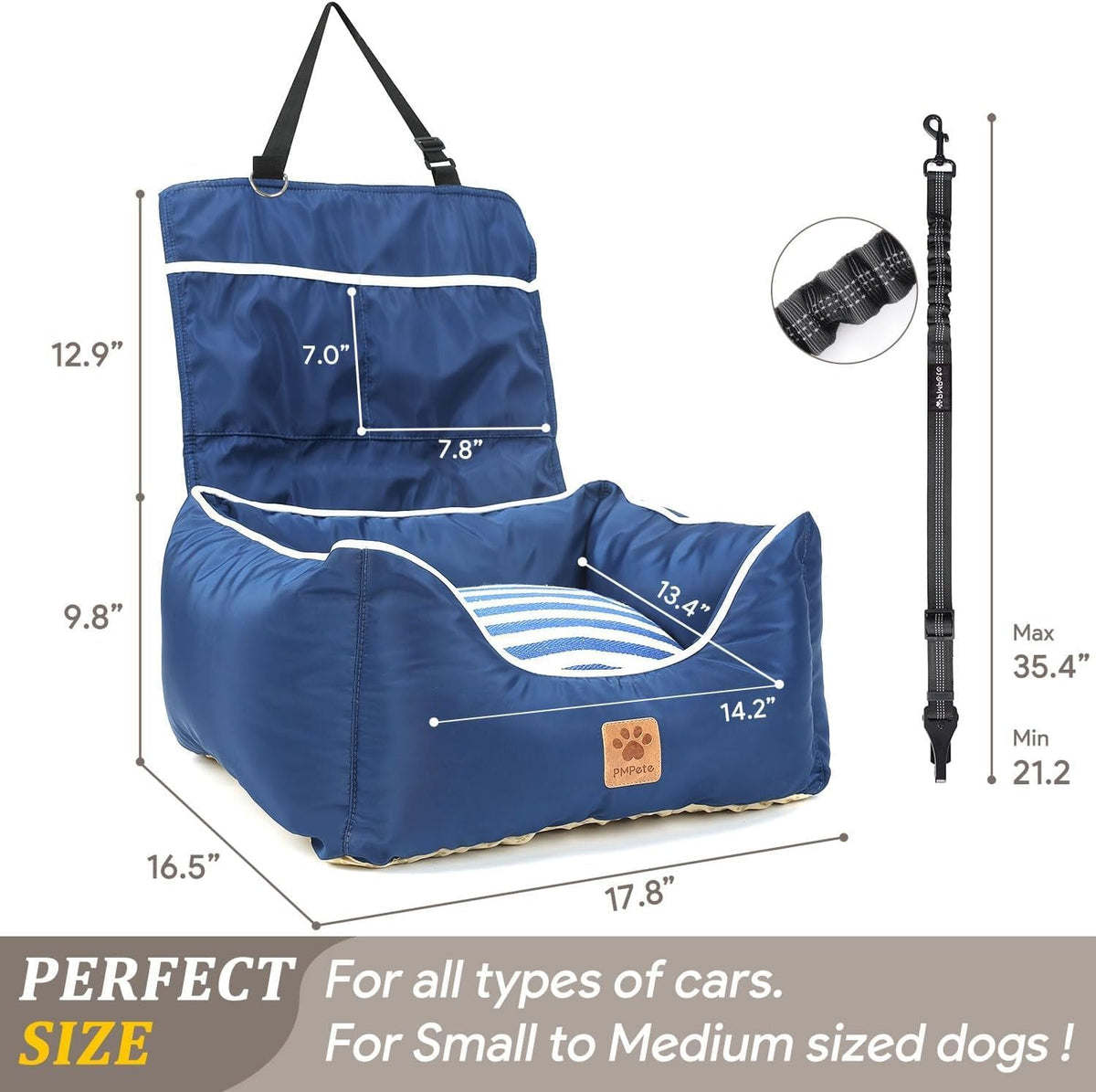 Premium Small Dog Car Seat - Waterproof Car Seats for