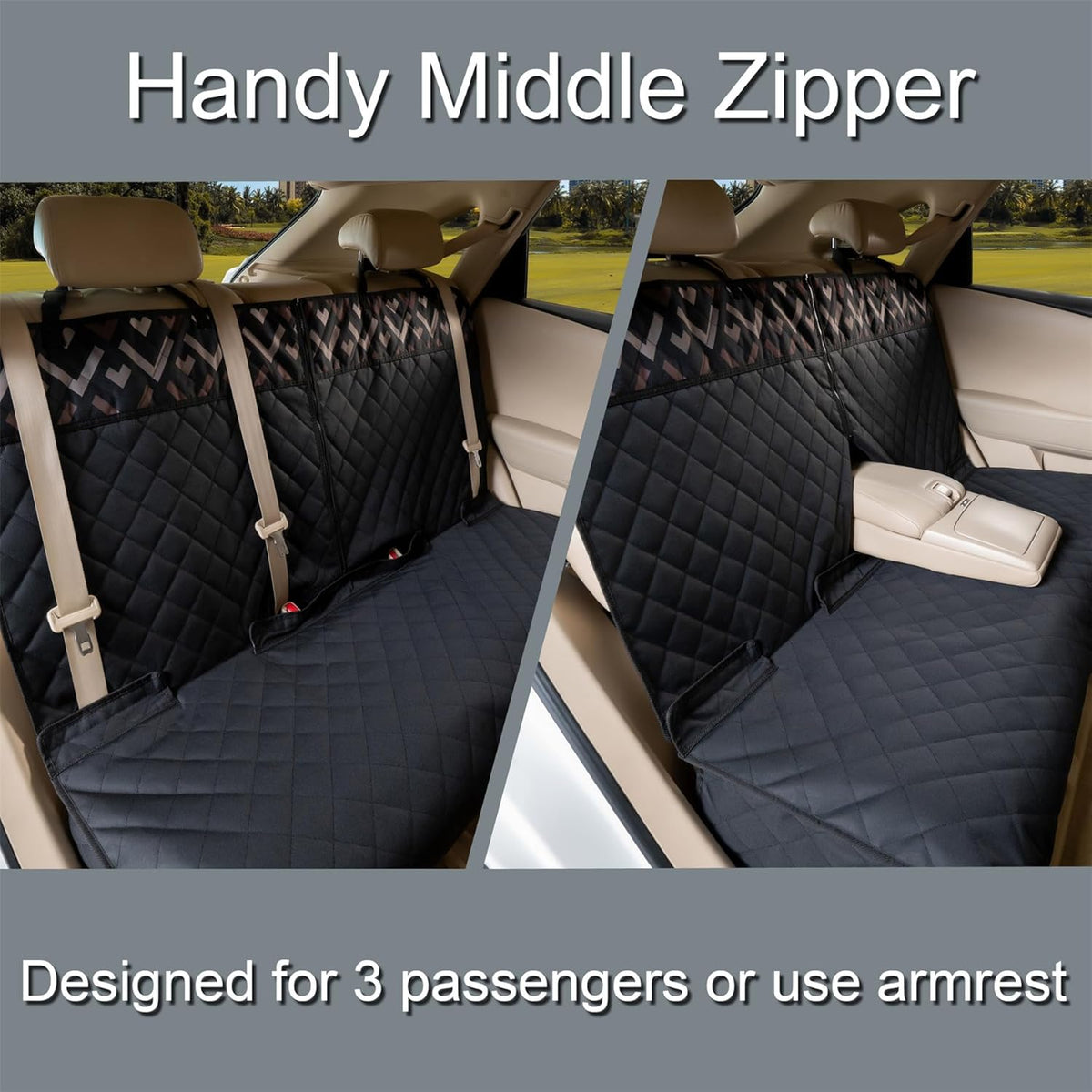 Back Car Seat Cover for Dogs, Nonslip Waterproof Dog Car