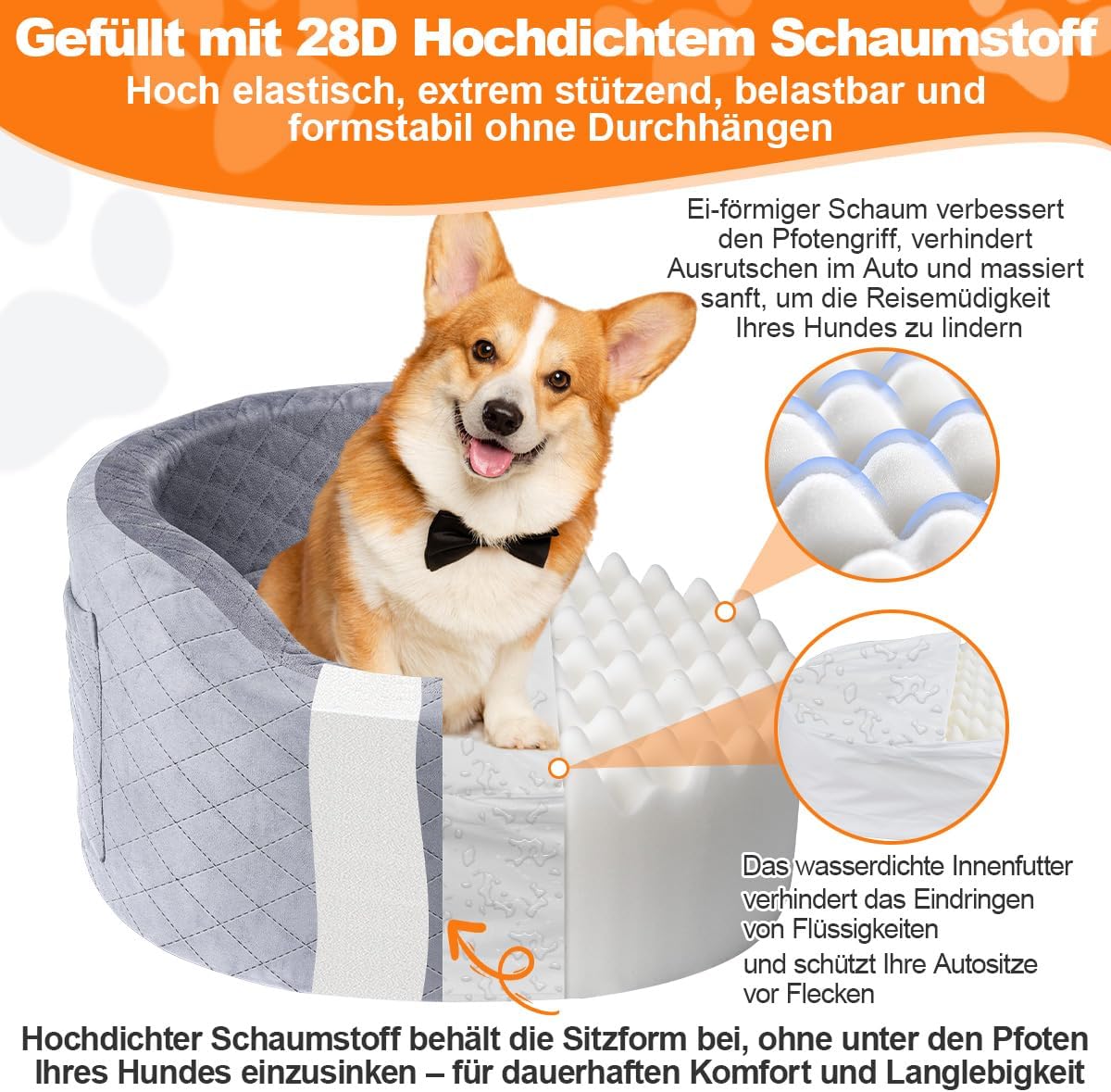 Dog Booster Car Seats for Small Medium Dogs, Fits Dogs