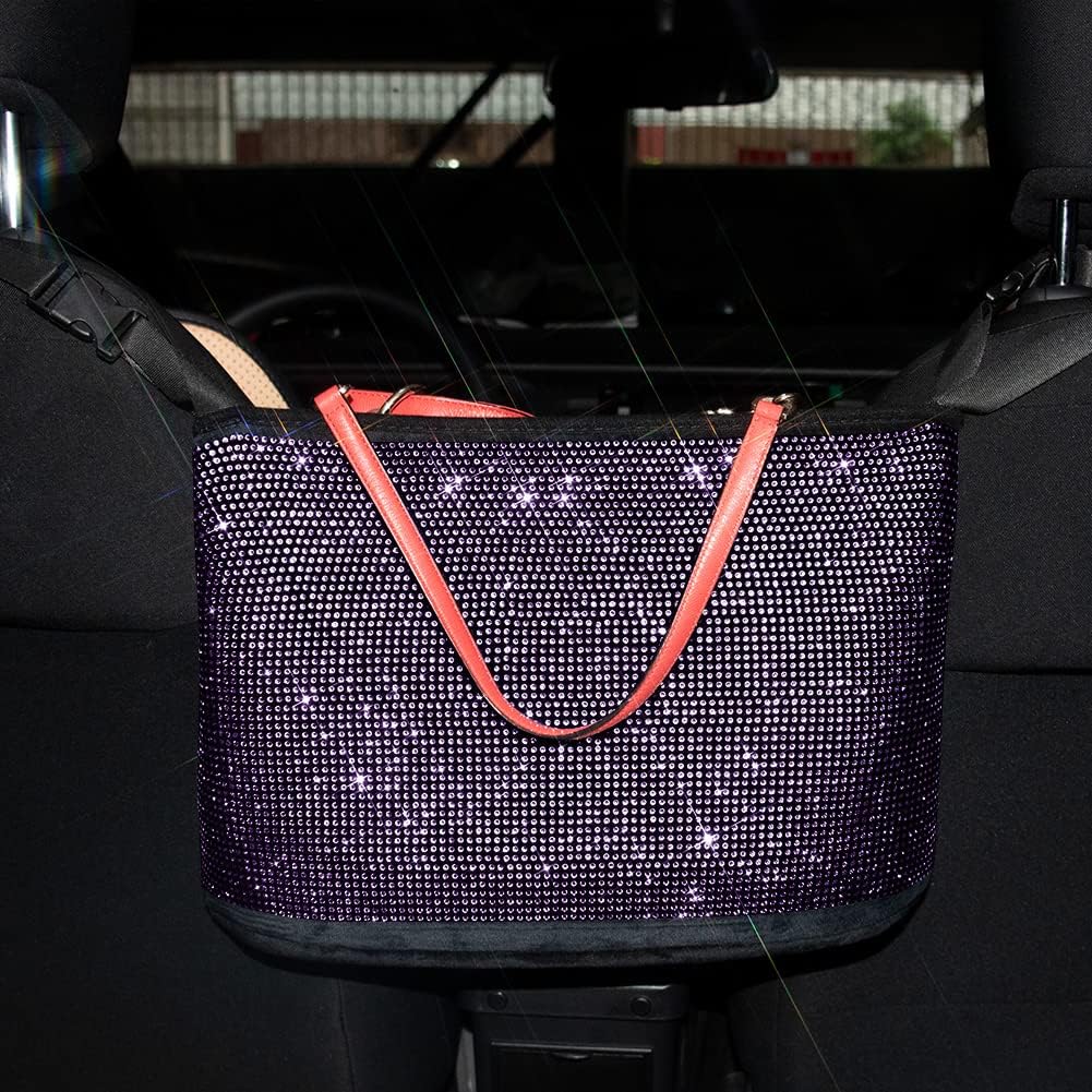 Crystal Car Organizers and Storage Purse Holder, Car Seat