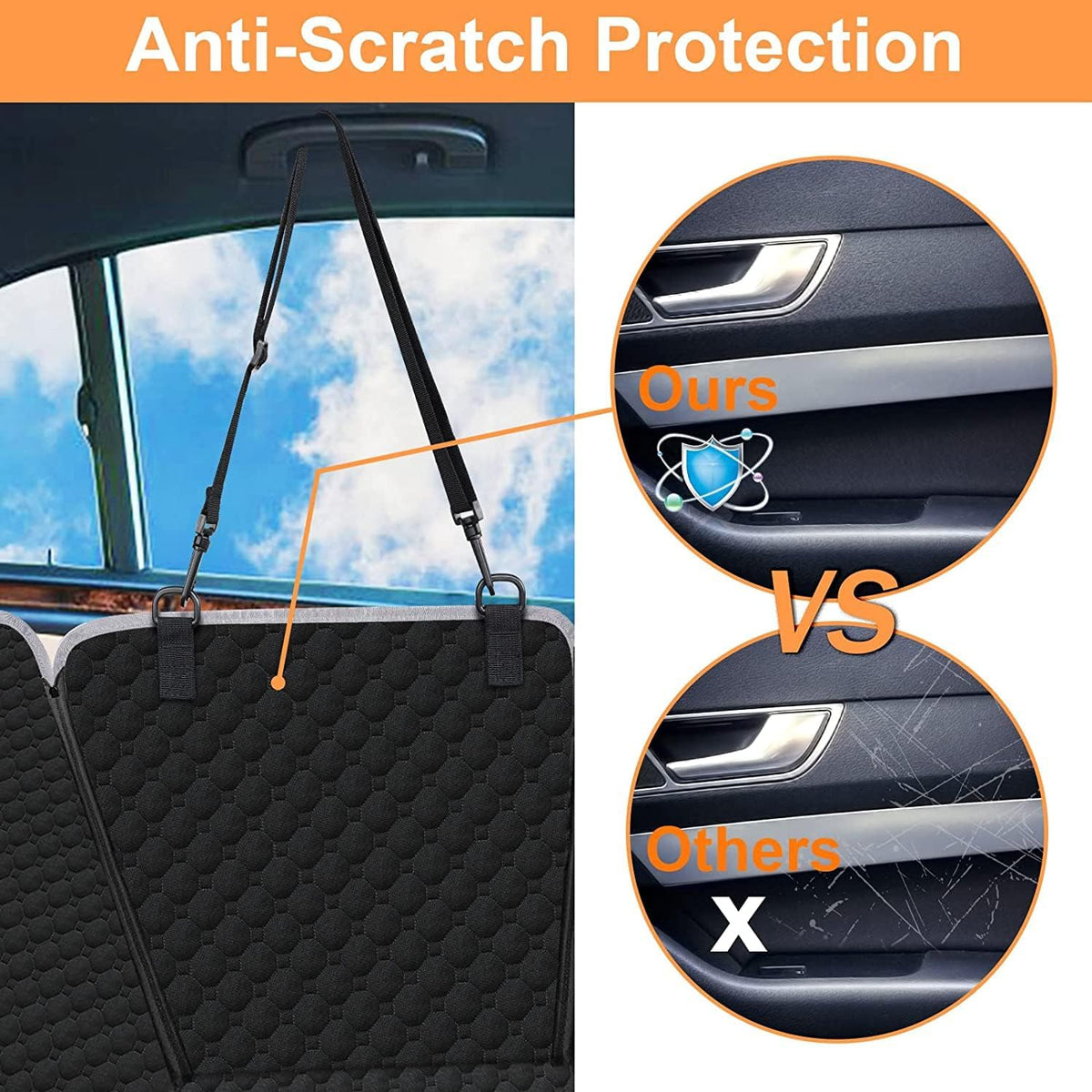 Dog Car Seat Cover, 2025 Upgraded Waterproof &