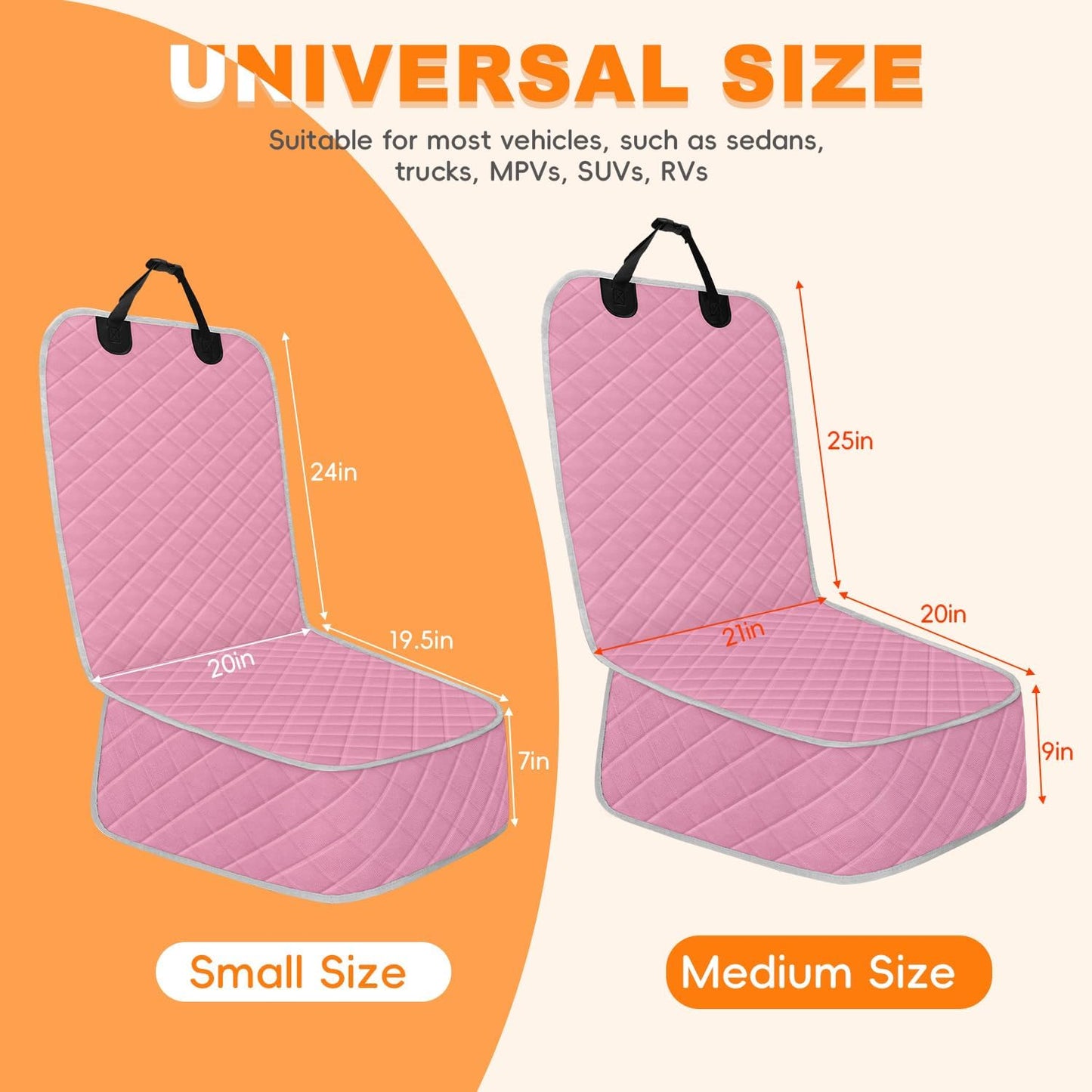Dog Seat Cover Front Seat, Waterproof Car Seat Covers for