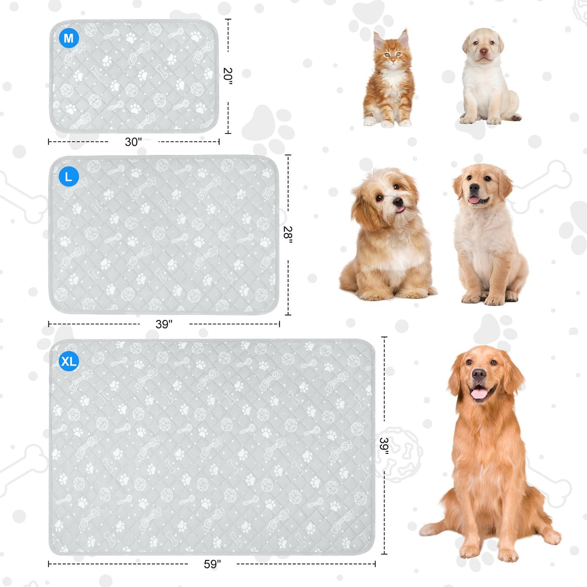 Self Cooling Mat for Large Dog, 39”x59” Cool-Chill Cooling