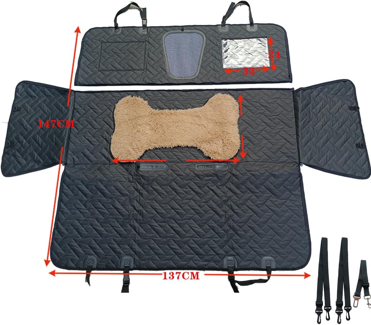 Dog Car Back Seat Cover for Volkswagen VW Atlas Cross Sport