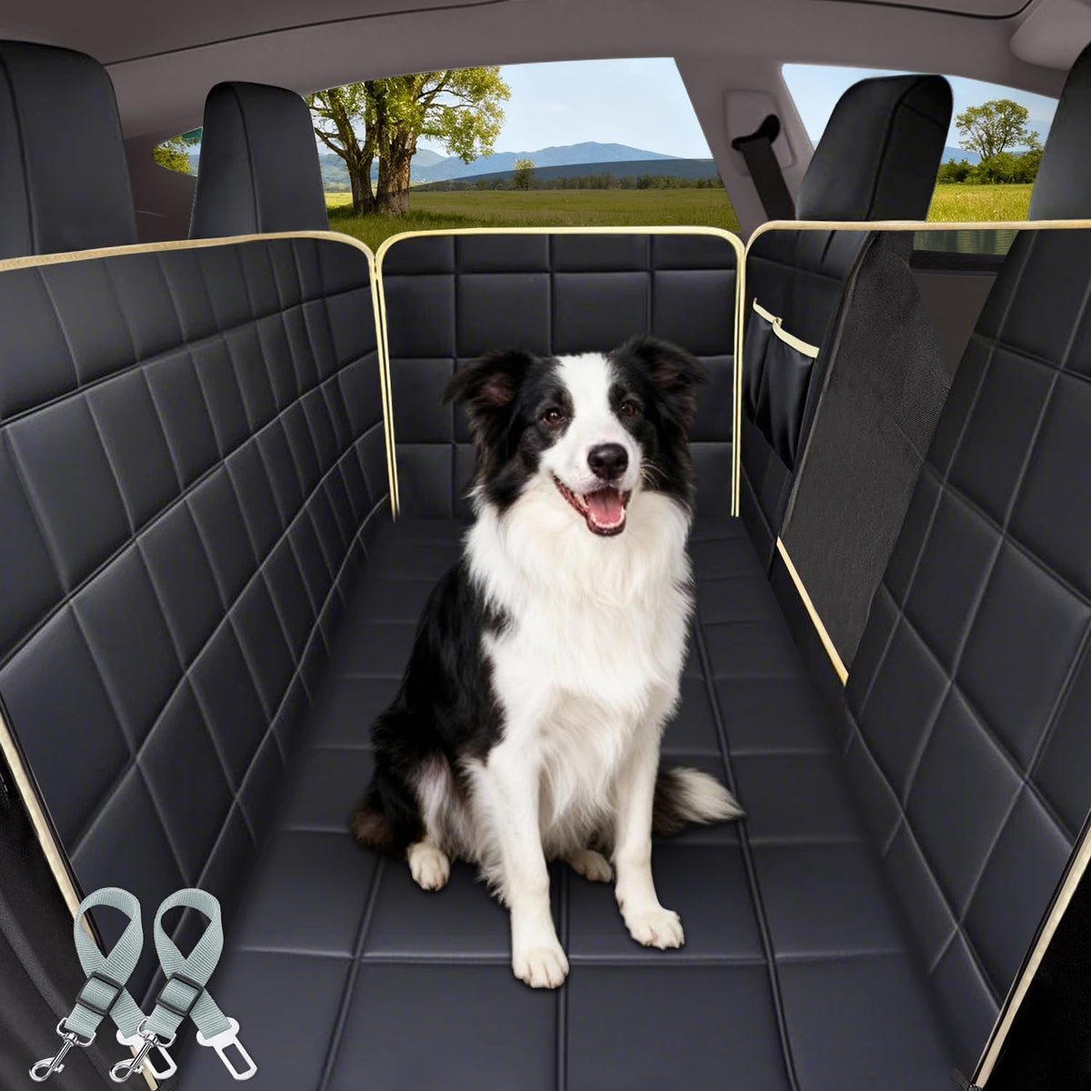 Dog Car Hammock for 2018-2026 Tesla Model 3 Back Seat Pet