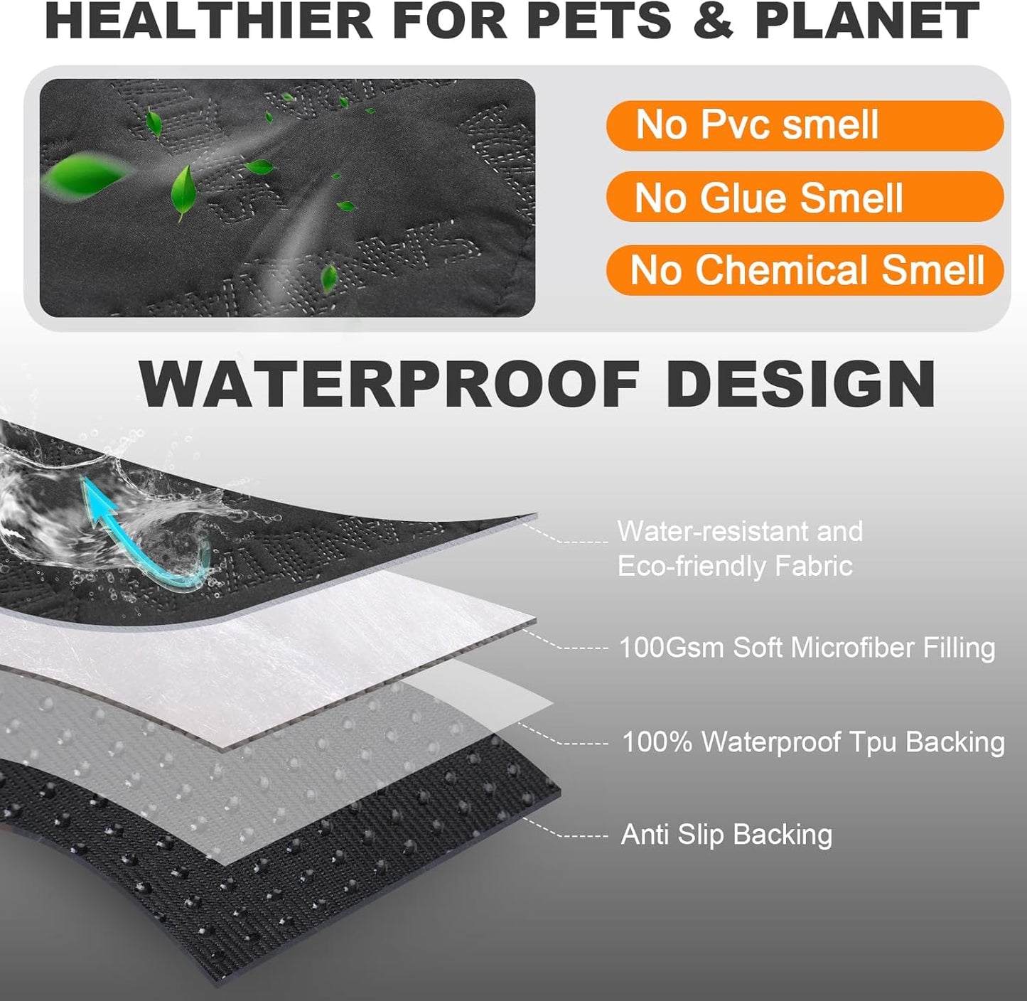 Dog Car Seat Cover for Back Seat, Waterproof & Scratch