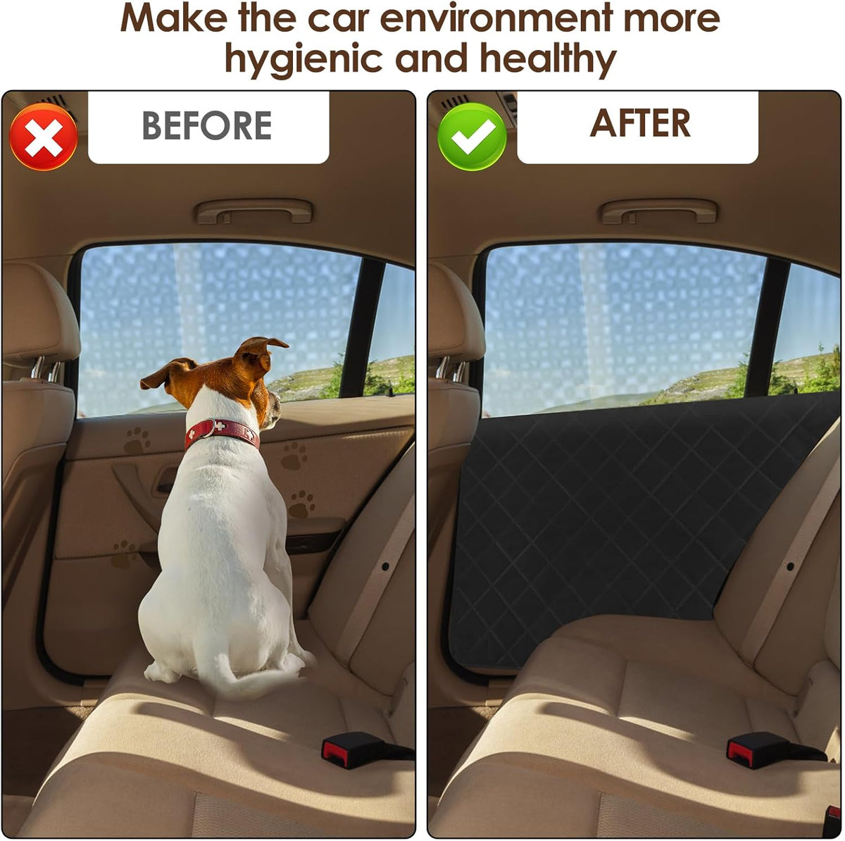 2Pcs Car Door Dog Protector Oxford Cloth Pet Vehicle Door