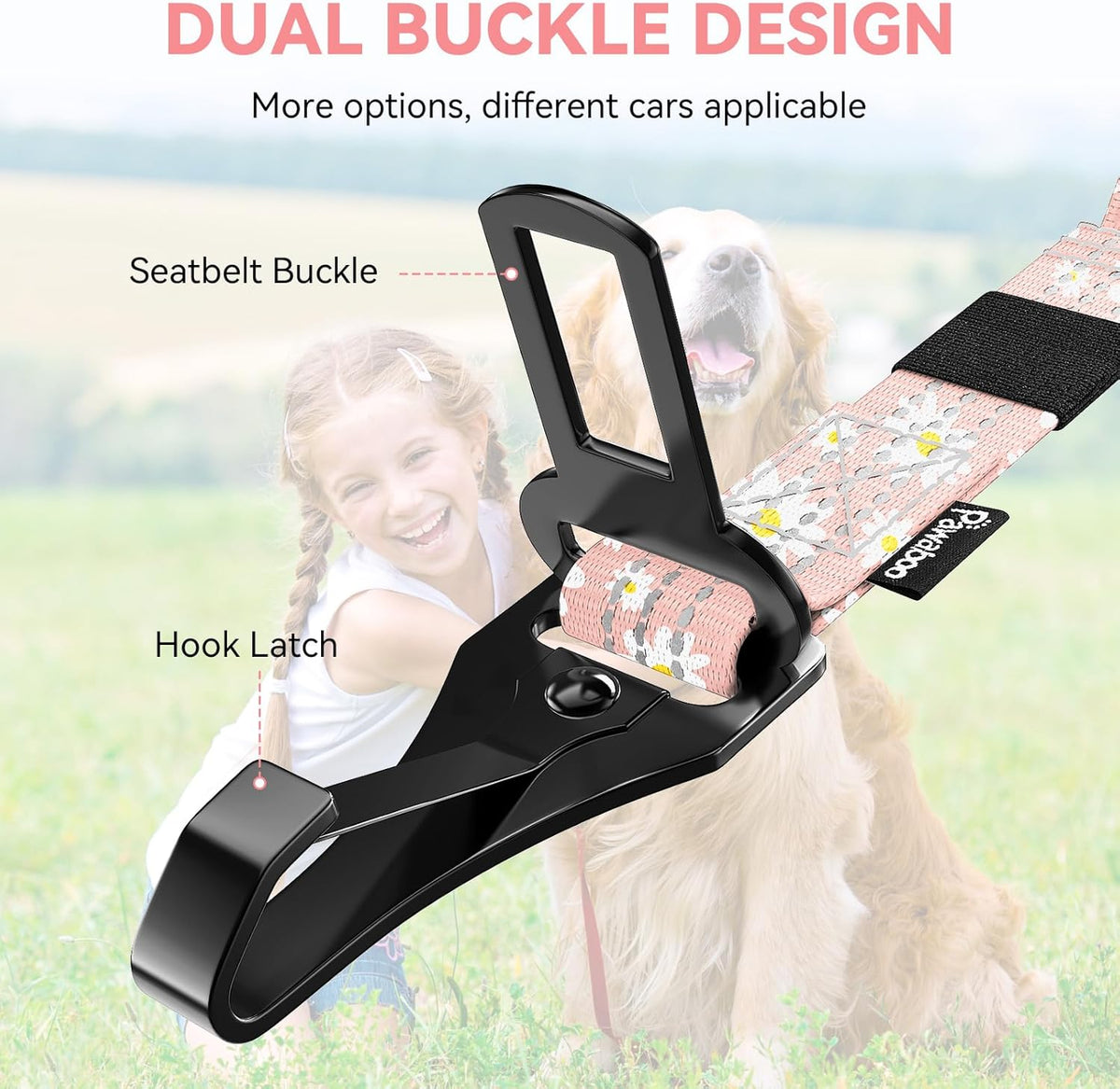 Dog Car Seat Belt– Reflective & Adjustable Dogs Cars