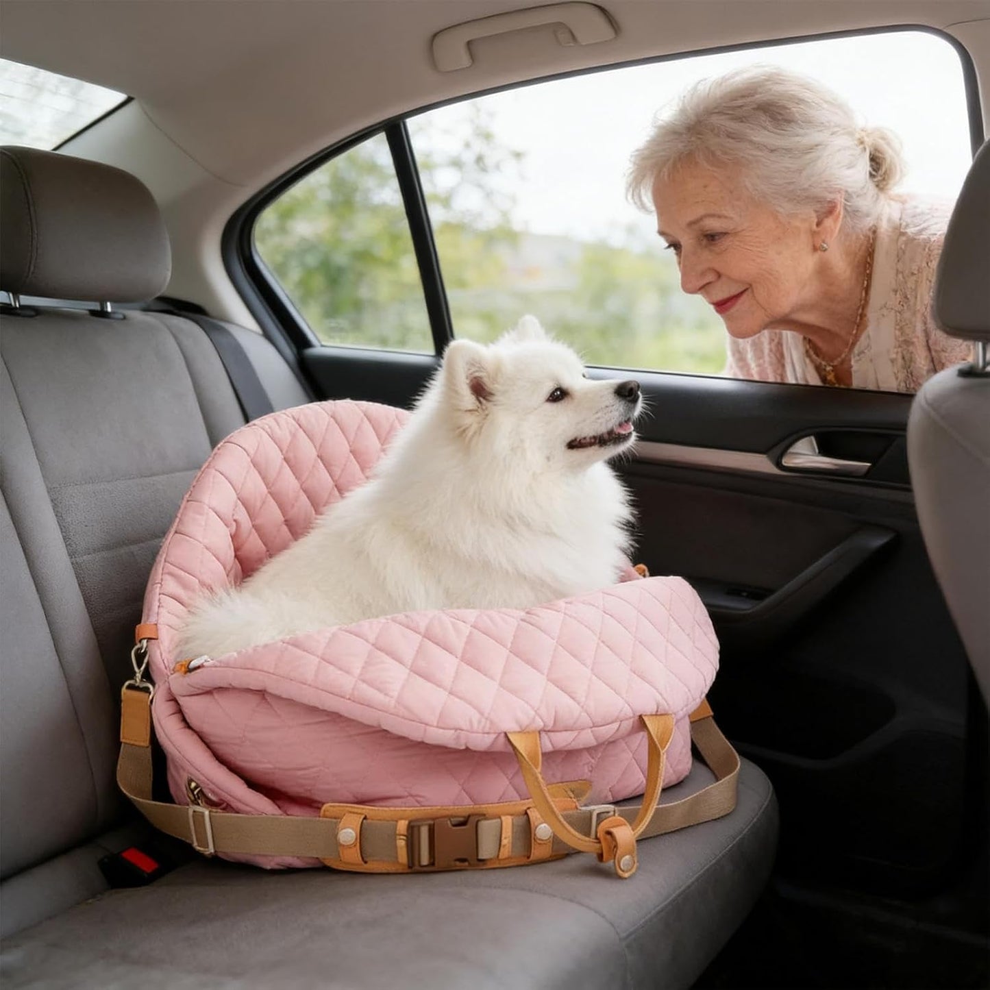 Dog Car Seat,Adjustable Strap Waterproof - Dog Booster Seat