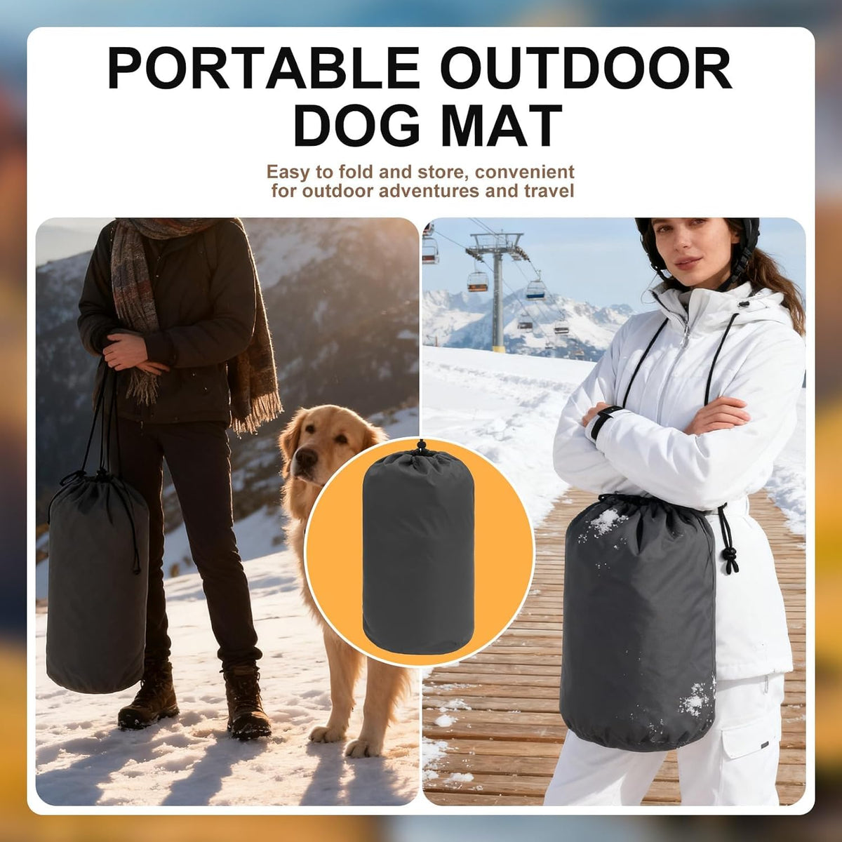Outdoor Travel Dog Bed for Large/Medium Dogs,Portable