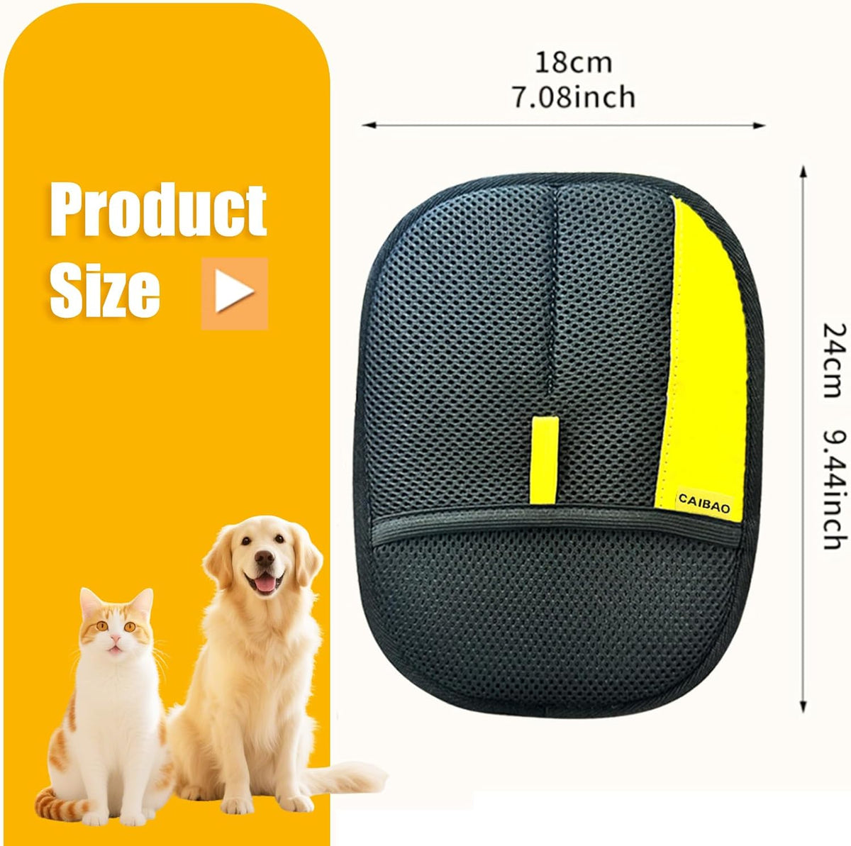Electrostatic Pet Hair Removal Gloves: Quick Wiping - Reusable & Washable for Sofa Clothing Pet Beds Effortless Cats & Dogs Hair Remover for Busy Pet Owners (1pcs-Black)