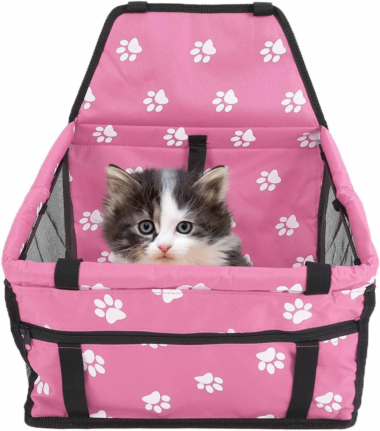 Pet Carrier Cage Dog Car Seat Bear Pattern Washable
