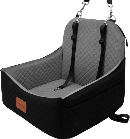 Car Dog Seat with 2 Safety Leashes,Dog Booster Seat for