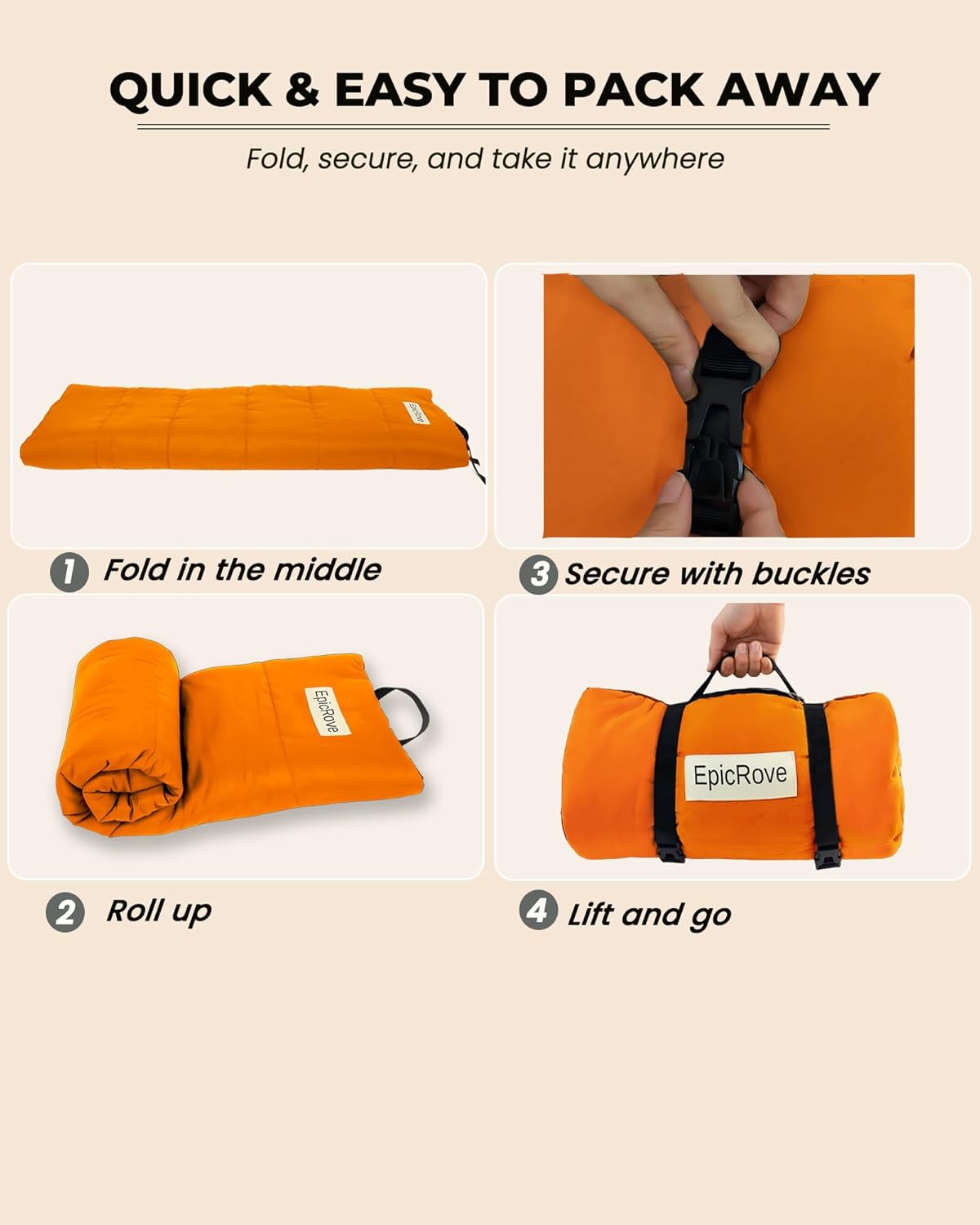 RovePad Trail Dog Bed Mat 43"x27" – Waterproof Non Slip