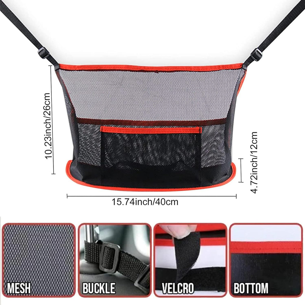 Purse Holder for Car - Net Pocket Organizer for Handbag