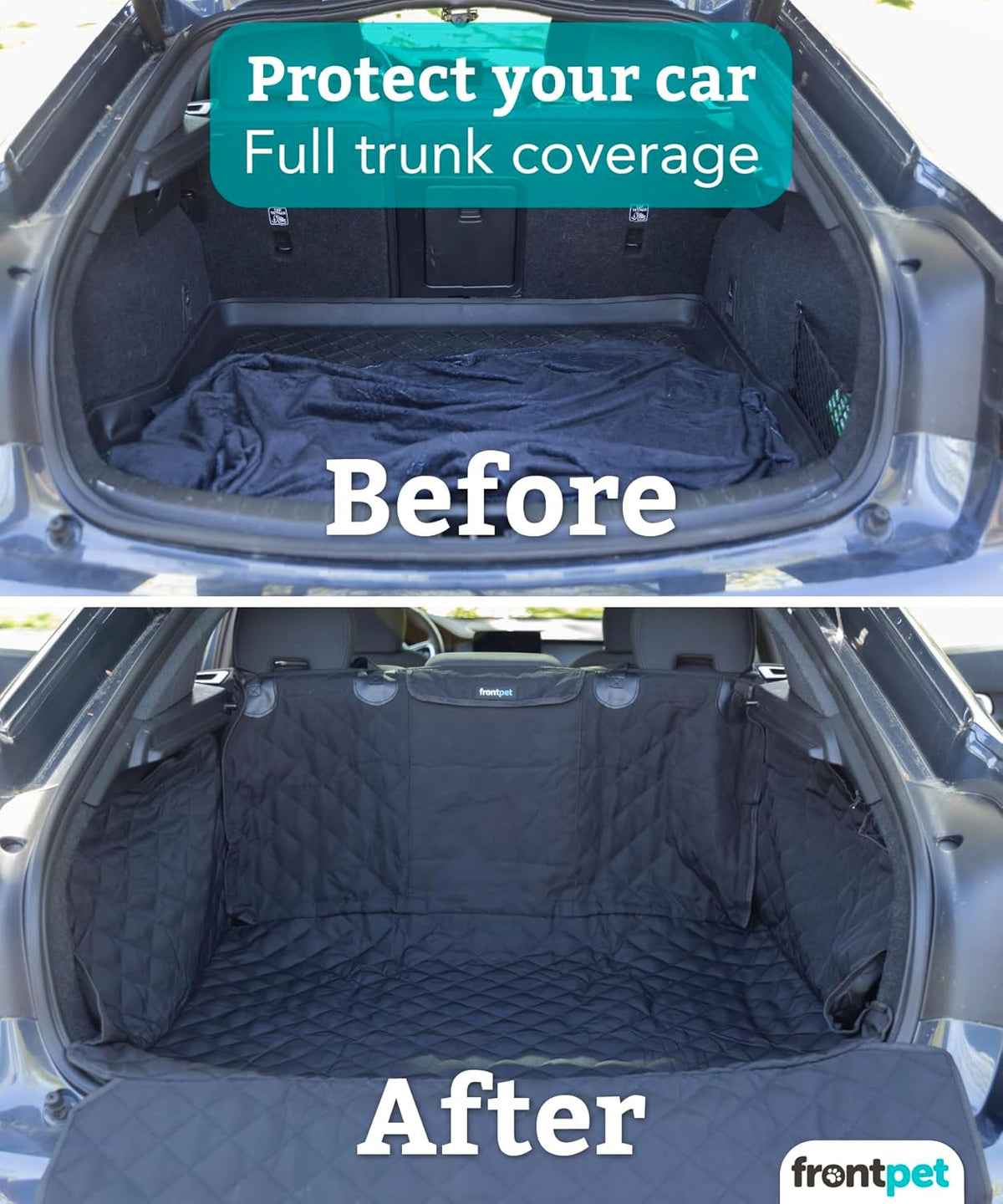 SUV Cargo Liner for Dogs - Water-Resistant Pet Trunk Cargo Cover Mat for SUVs and Sedans with Bumper Flap Protector, Trunk Cover, Non-Slip Liner, (35" X 40") Upgraded 2025