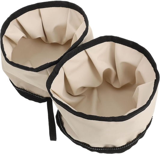 Foldable Pet Travel Bowl with Zipper, Waterproof Oxford