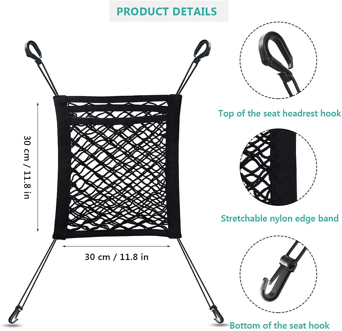 Dog Car Net Barrier 3 Layers with Auto Safety Mesh