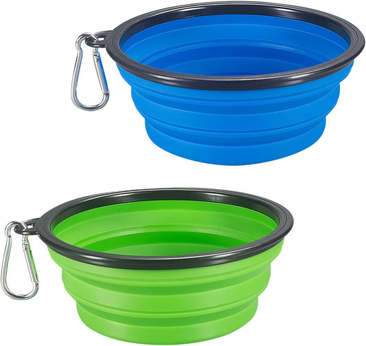 2-Pack Extra Large Size Collapsible Dog Bowl, Foldable