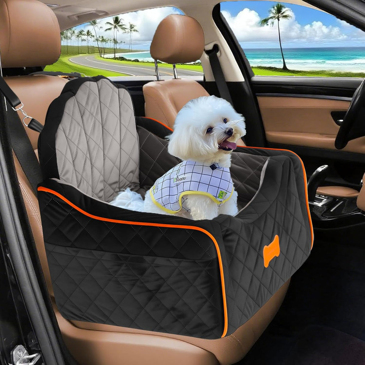 Dog Car Seat for Small Dogs Under 30lbs, Detachable