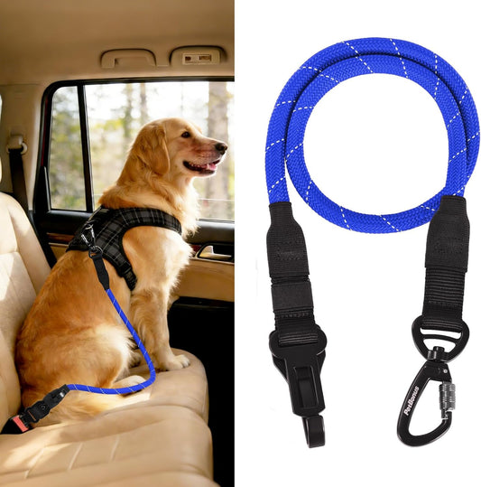 Dog Seat Belt for Car, Durable Rope Dog Car Harness