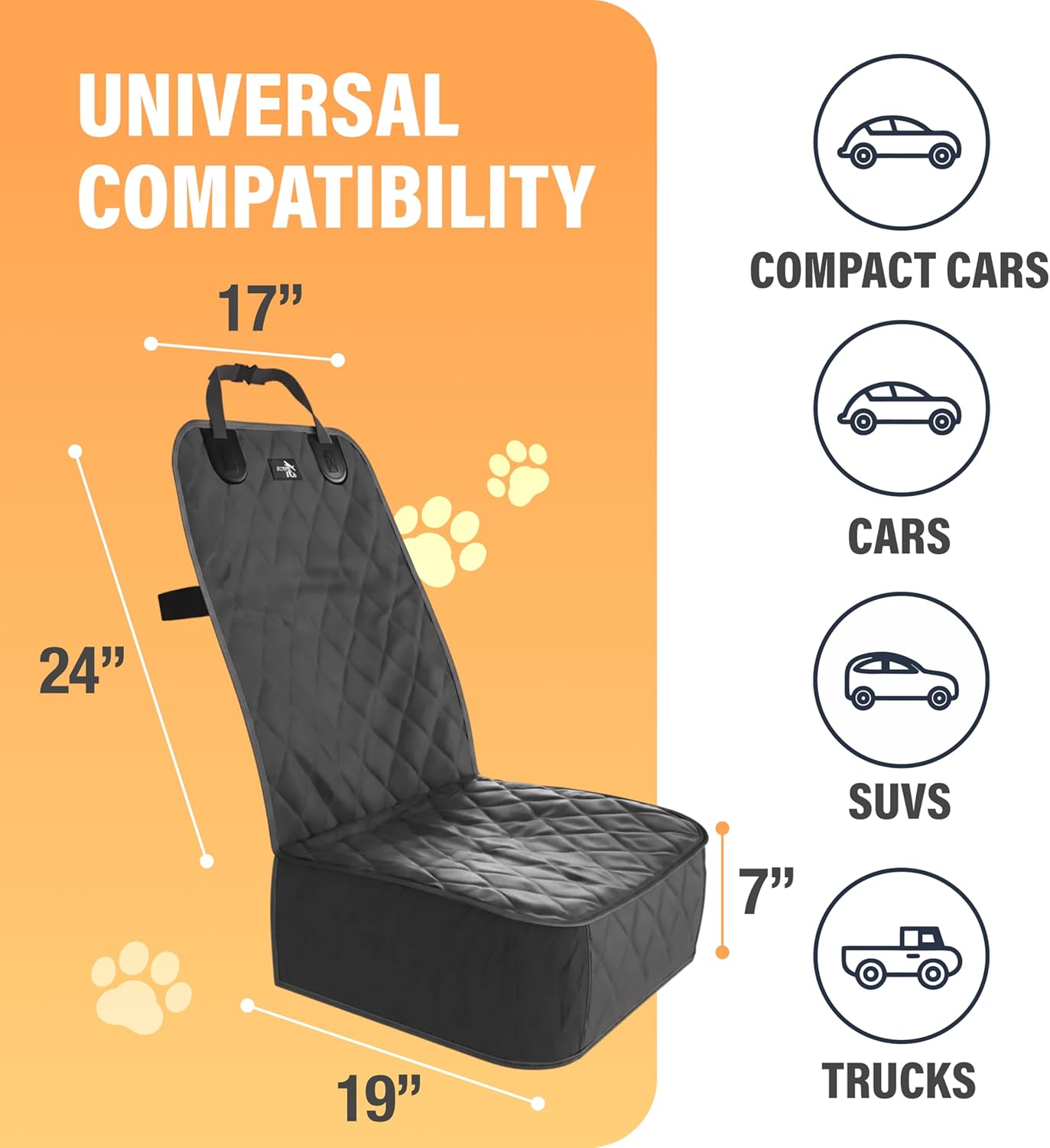 Dog Car Seat Cover, Waterproof Front Seat Protector for SUV