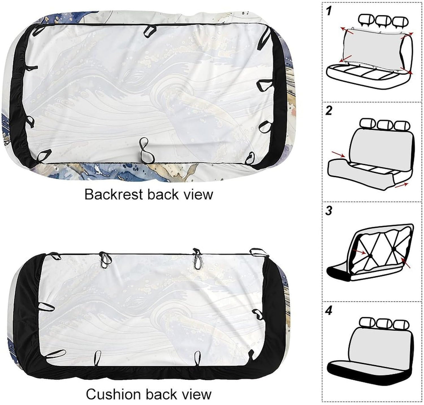 A Picture of A Whale Dog Car Seat Covers Waterproof Truck