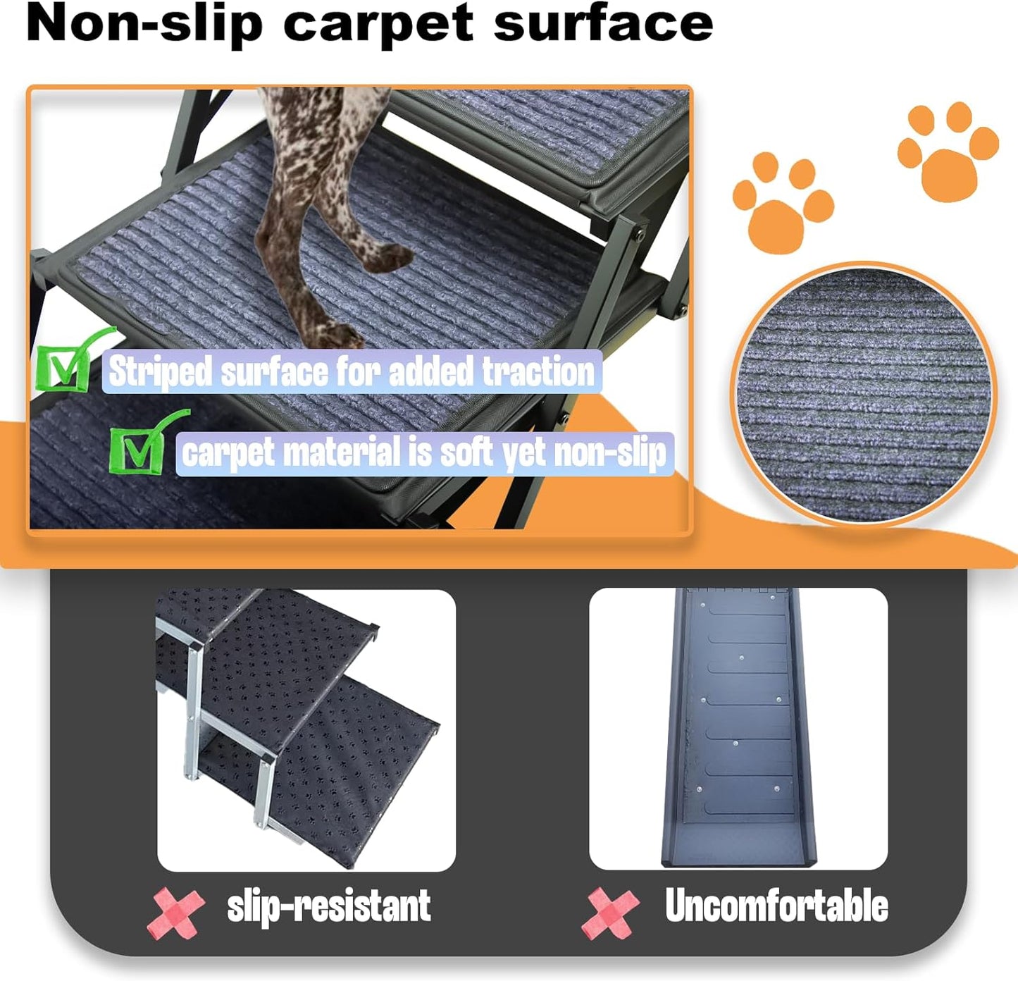 Dog Ramp for Car Truck and SUV Dog Stairs for Large Dogs