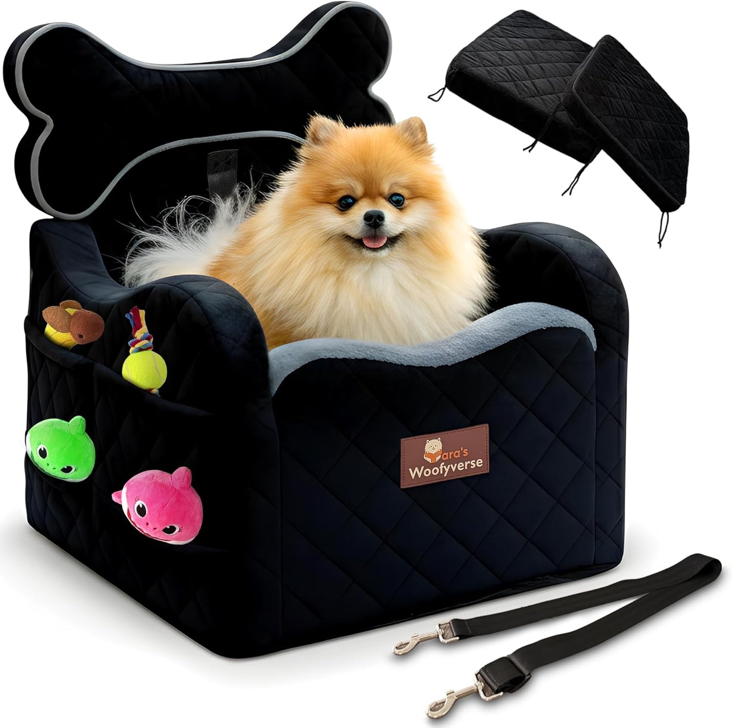 Yara’s Woofyverse Dog Seat for Car – Booster Seat for Small