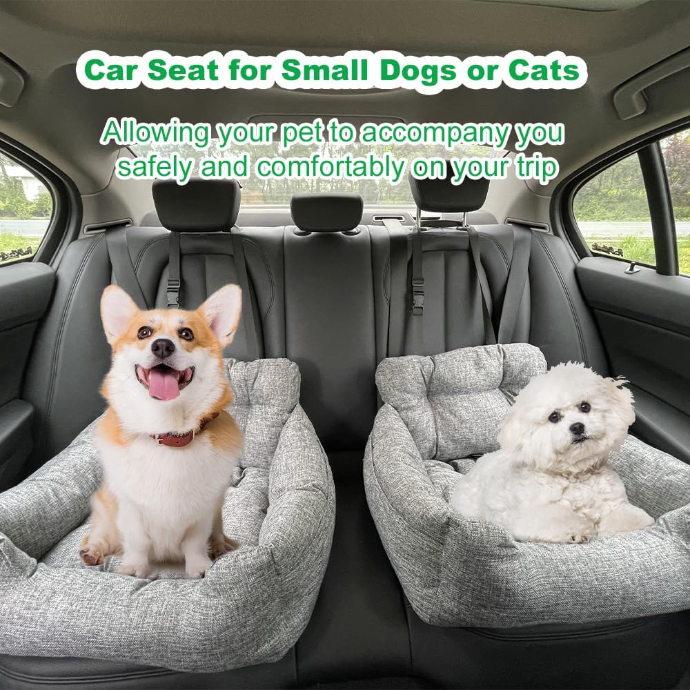 Dog Car Seat, Adjustable Safety Leash Pet Seat, Comfortable